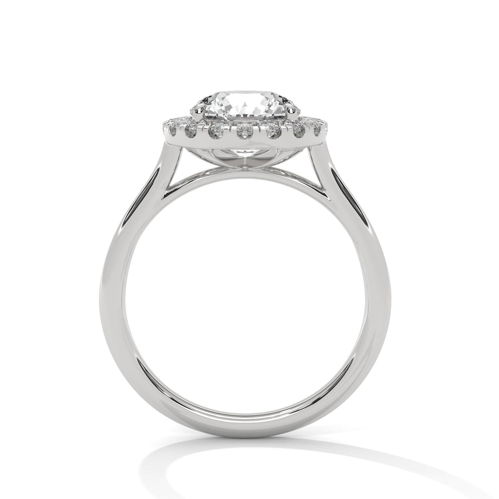 2.00 ct Round Cut Aura Halo Engagement Ring 2ct White Gold