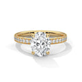 2.00 ct Oval Celestial Pavé Diamond Engagement Ring 2ct Yellow Gold